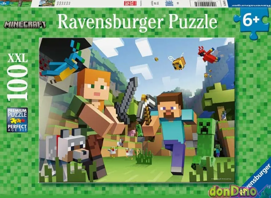 Puzzle xxl 100 pzas. minecraft steve y alex
