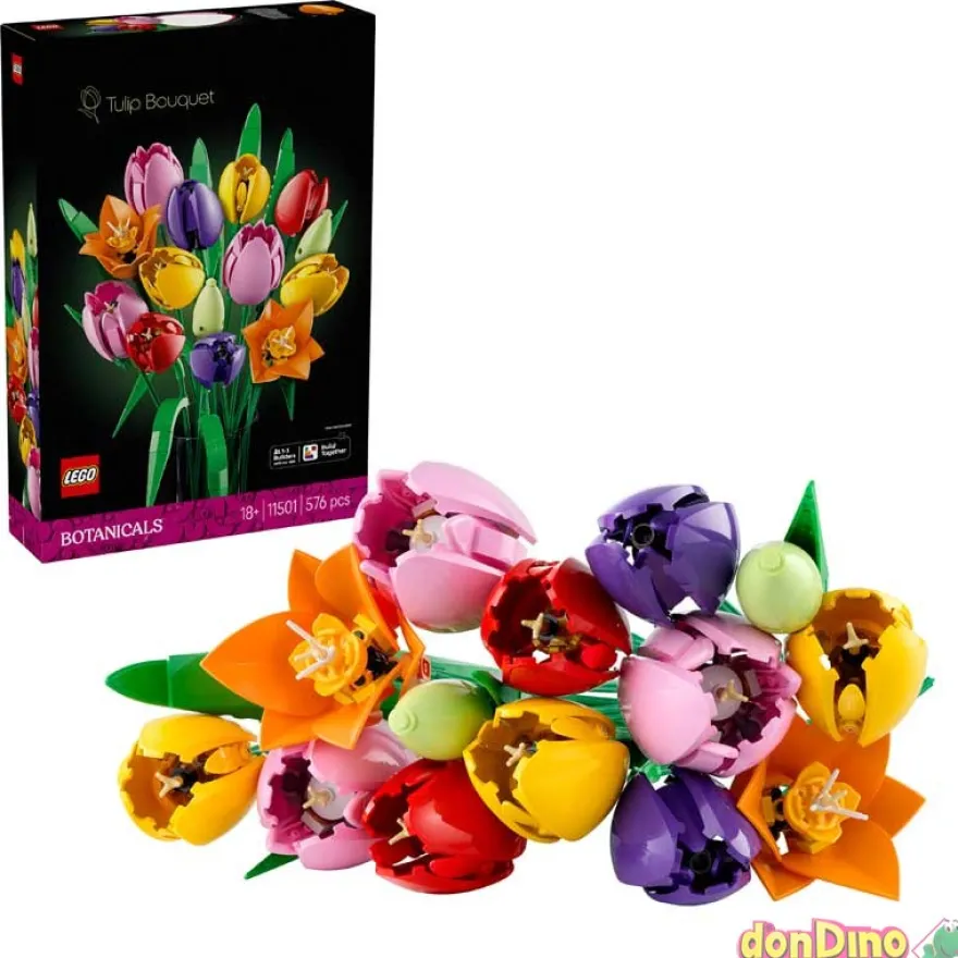 Ramo de tulipanes lego botanicals 576 pzas.