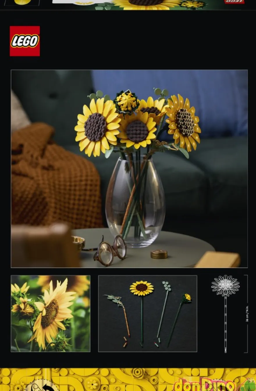 Ramo girasoles lego botanicals 686 pzas.