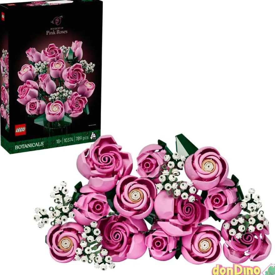Ramo rosas rosadas lego botanicals 789 pzas.