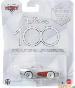 Rayo mcqueen paseo cars plateado disney 100
