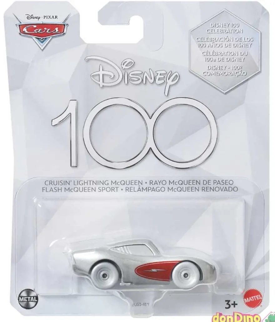 Rayo mcqueen paseo cars plateado disney 100