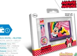 Reloj digital + billetera minnie minnie mouse