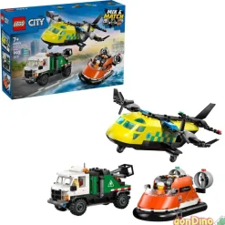 Remix:avion,camion tecnico y aerode aerodeslizador. lego city