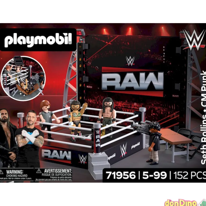 Ring raw wwe playmobil seth rollins vs cm punk - 152 pzas.
