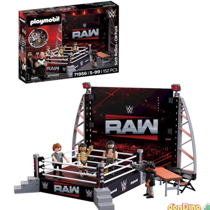 Ring raw wwe playmobil seth rollins vs cm punk - 152 pzas.