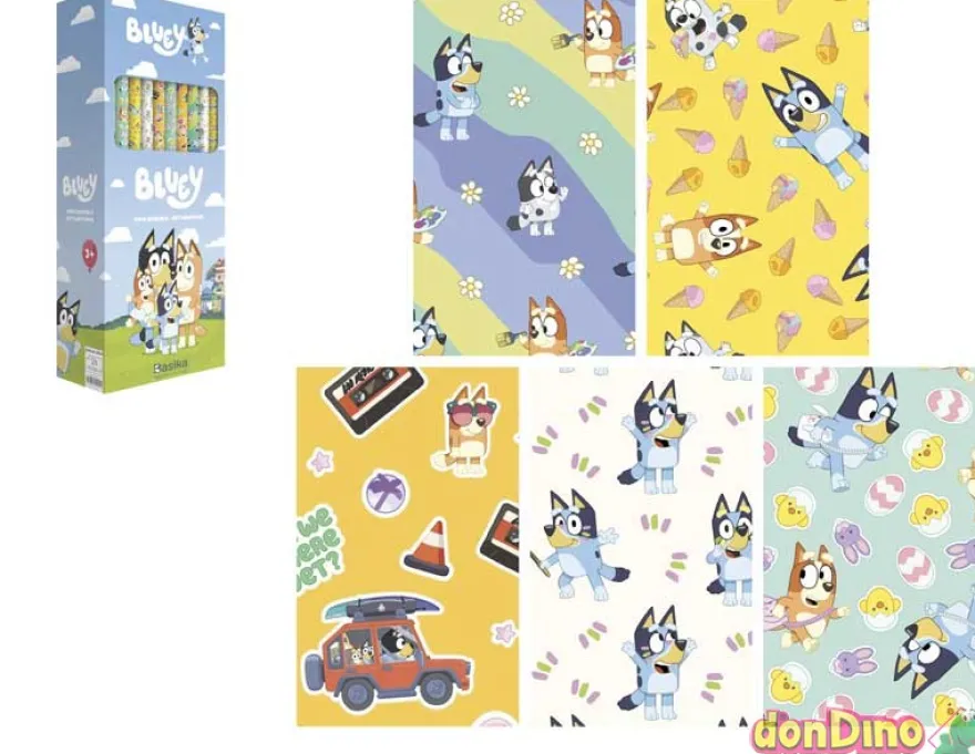 Rollo papel regalo bluey 70x200 cm.