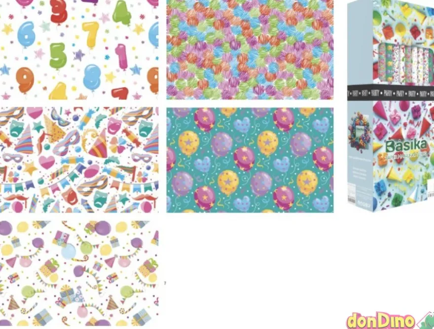 Rollo papel regalo party 70x200 cm. surtidos