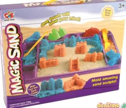 Set arena con moldes magic sand 750 g.