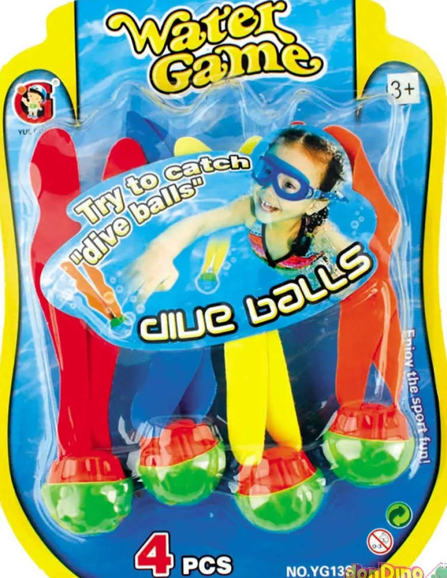 Set 4 bolas sumergibles piscina