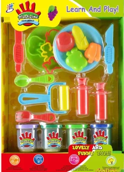 Set 4 botes plastilina c/acces.surt