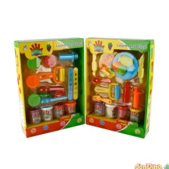 Set 4 botes plastilina c/acces.surt