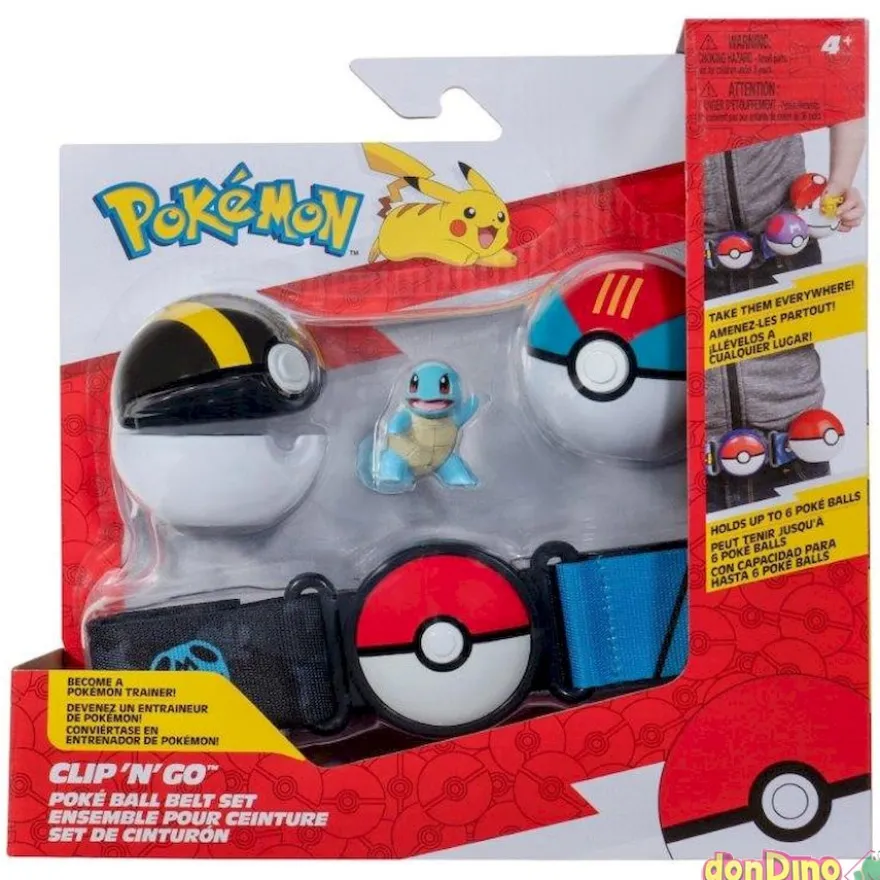 Set de cinturon poke ball pokemon clip'n'go