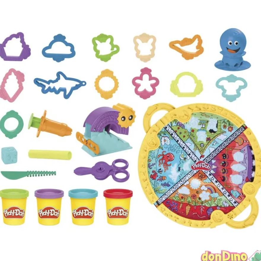 Set de juego portatil play-doh c/4 botes