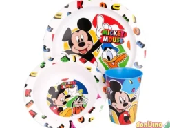 Set de vajilla 3 pzas. mickey mouse microondas - plato,cuenco y vaso