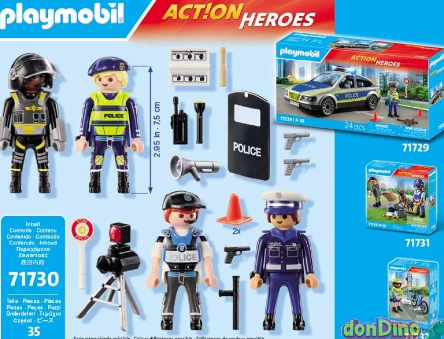 Set figuras policia playmobil act!on heroes - 35 pzas.