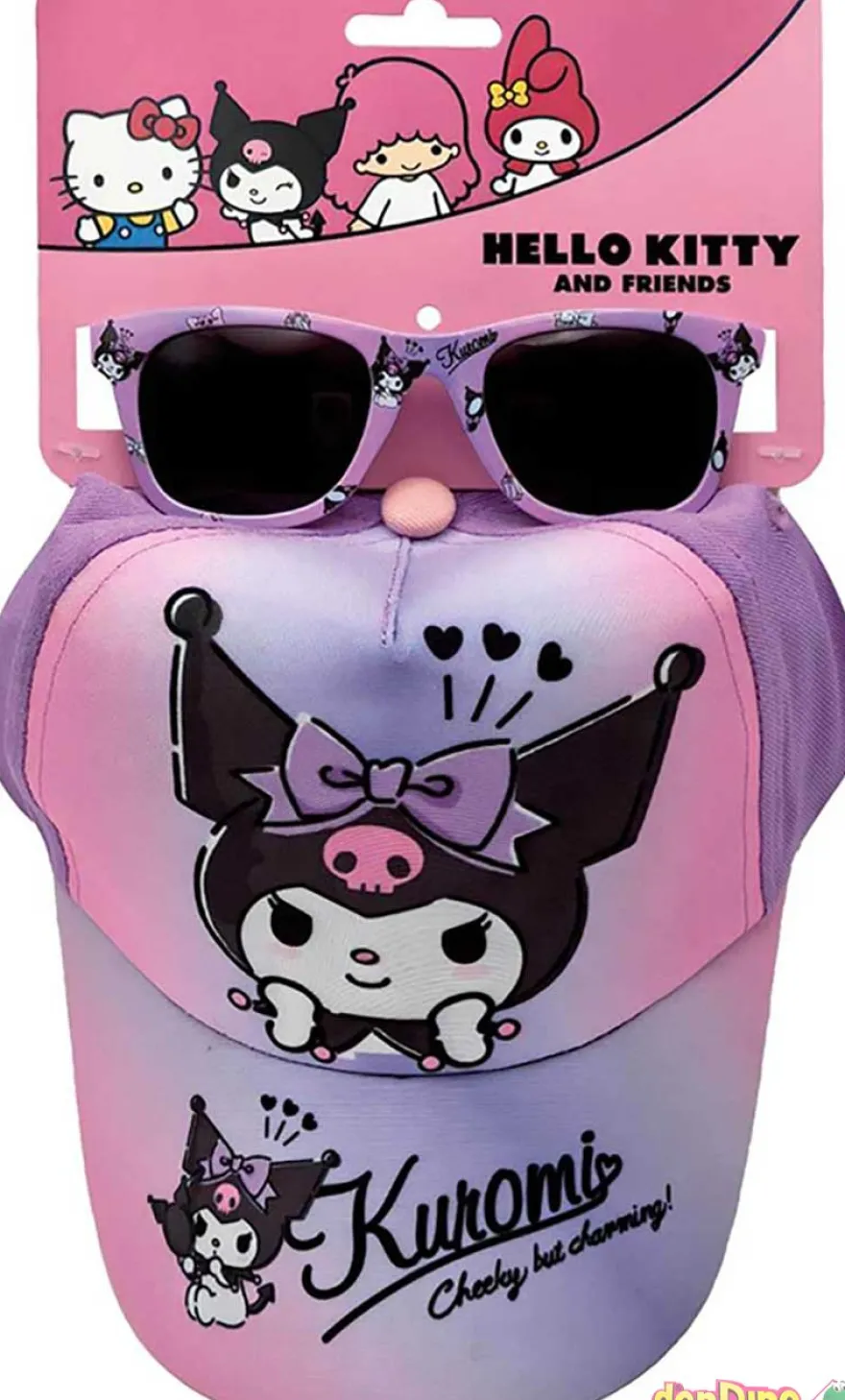Set gorra y gafas de sol kuromi hello kitty