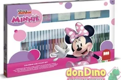 Set para colorear con sellos minnie 36 rotuladores lavables,1 album,3 sellos,1 tampo