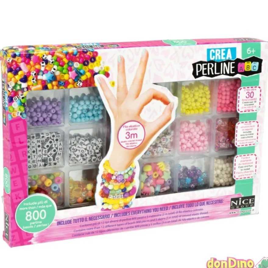 Set pulseras abc y formas 800 perla