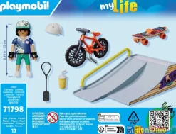 Snowboarder con rampa playmobil my life - 17 pzas.
