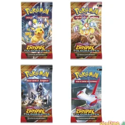 Sobre 10 cartas pokemon chispas fulgurantes. escarlata y púrpura - aleatorio