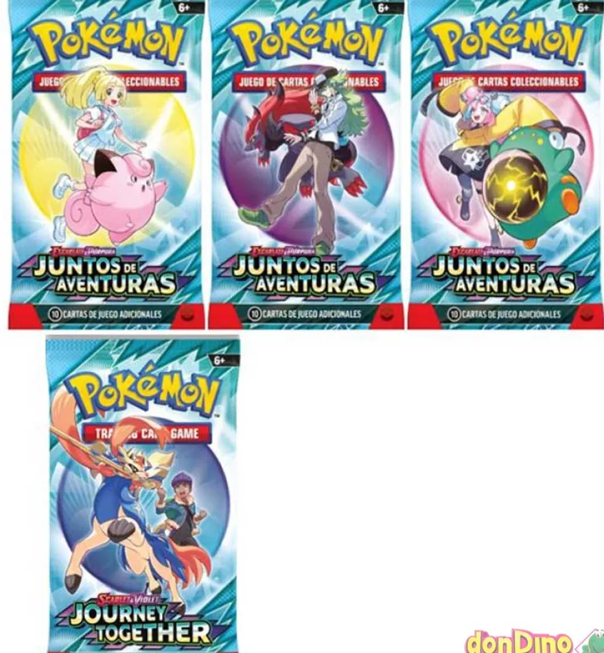 Sobre 10 cartas pokemon juntos de aventuras. escarlata y púrpura - aleatorio