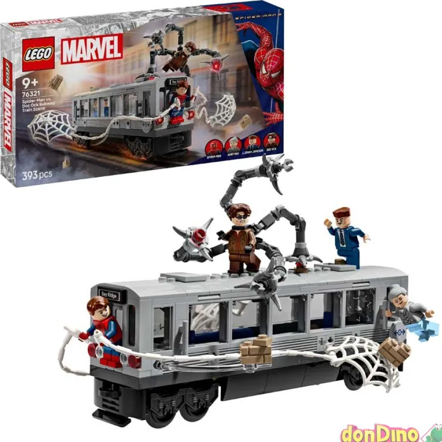 Spiderman vs doc ock:tren lego marv subterraneo - marvel - 393 pzas.
