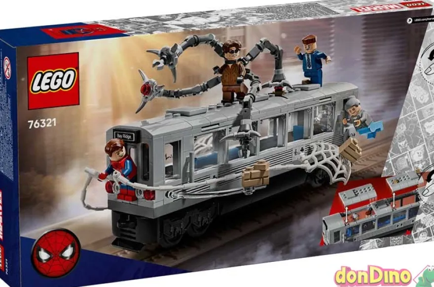 Spiderman vs doc ock:tren lego marv subterraneo - marvel - 393 pzas.