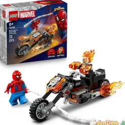 Spider-man vs. moto del motorista fantasma. lego super heroes marvel