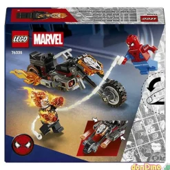 Spider-man vs. moto del motorista fantasma. lego super heroes marvel