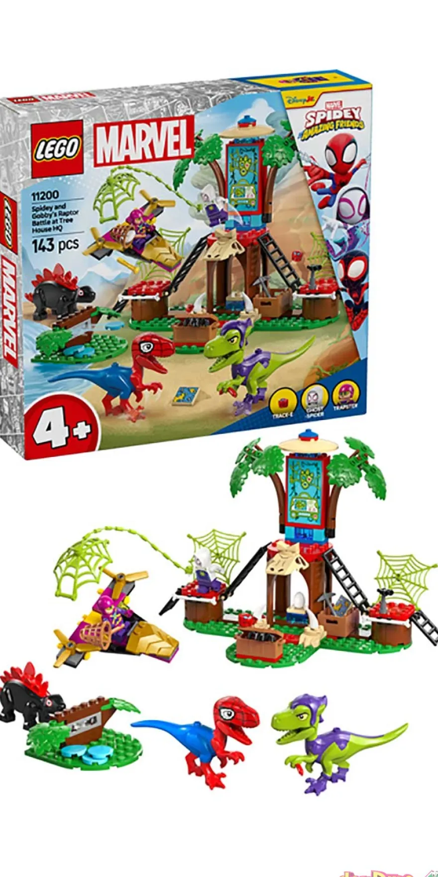 Spidey&gobby:batalla raptores lego marvel - 143 pzas.