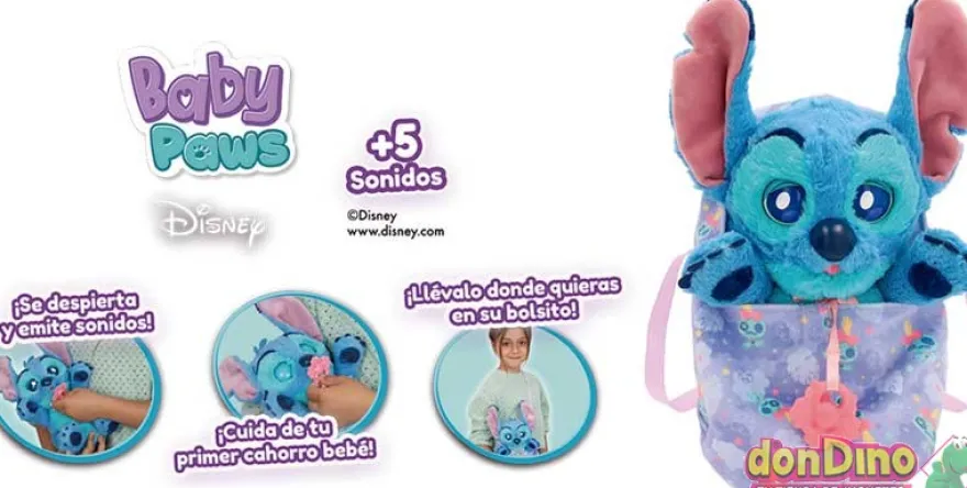 Stitch baby paws disney con sonido