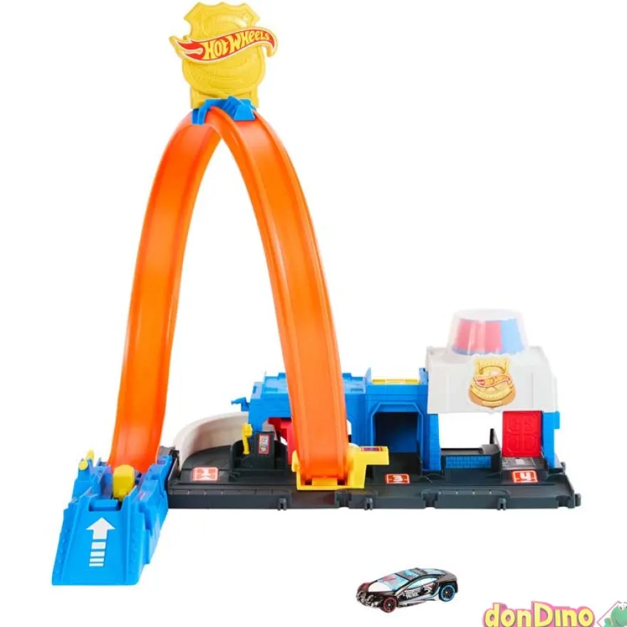 Supercomisaria de policia hot wheels city - con 1 vehículo