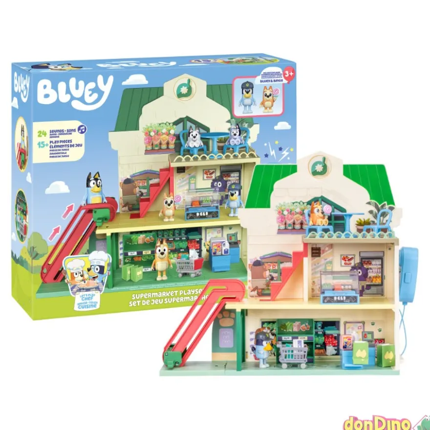 Supermercado de bluey 15 pzas. 24 sonidos - con bluey y bingo
