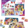 Superpack 4 en 1 princesas disney domino,identic,2 puzzles