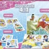 Superpack 4en1 princesas disney domino,2 puzzles 25pzas.,identic