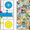 Tablero parchis-oca con accesorios 33x33 cm.