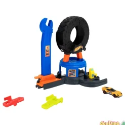 Taller de neumaticos hot wheels city - con 1 vehículo