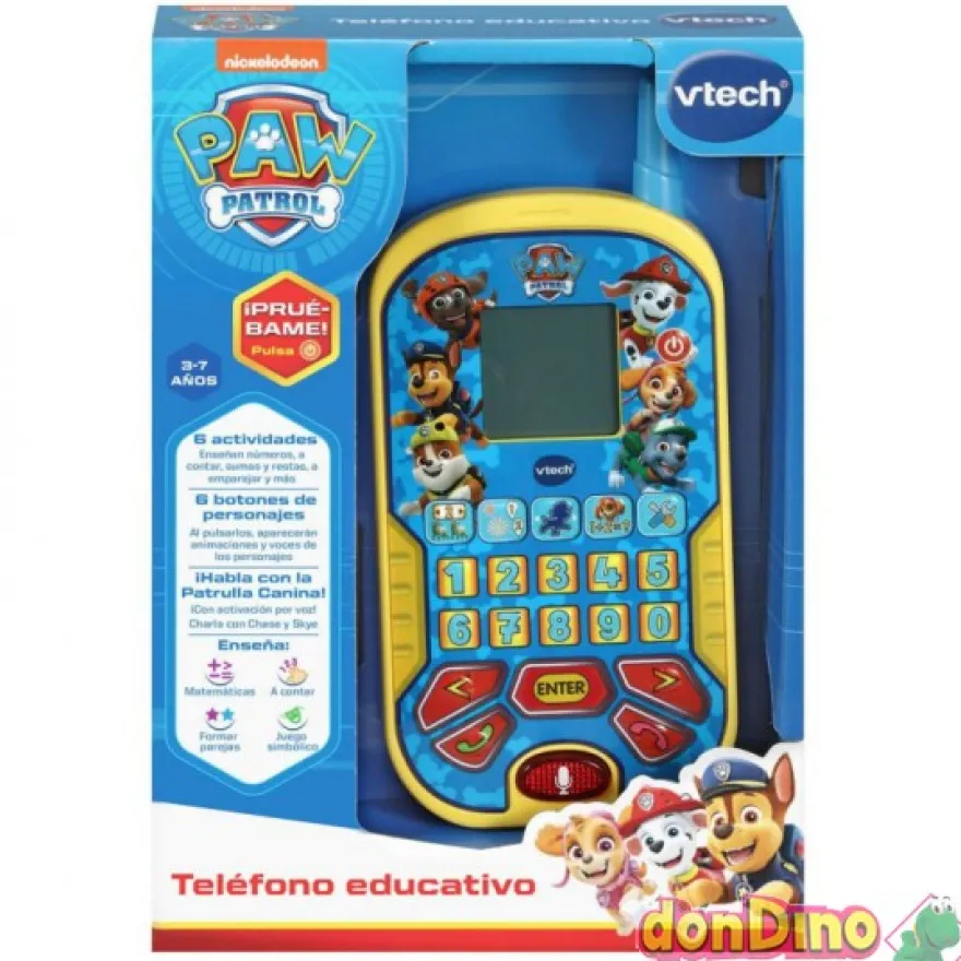 Telefono educativo patrulla canina luz y sonido