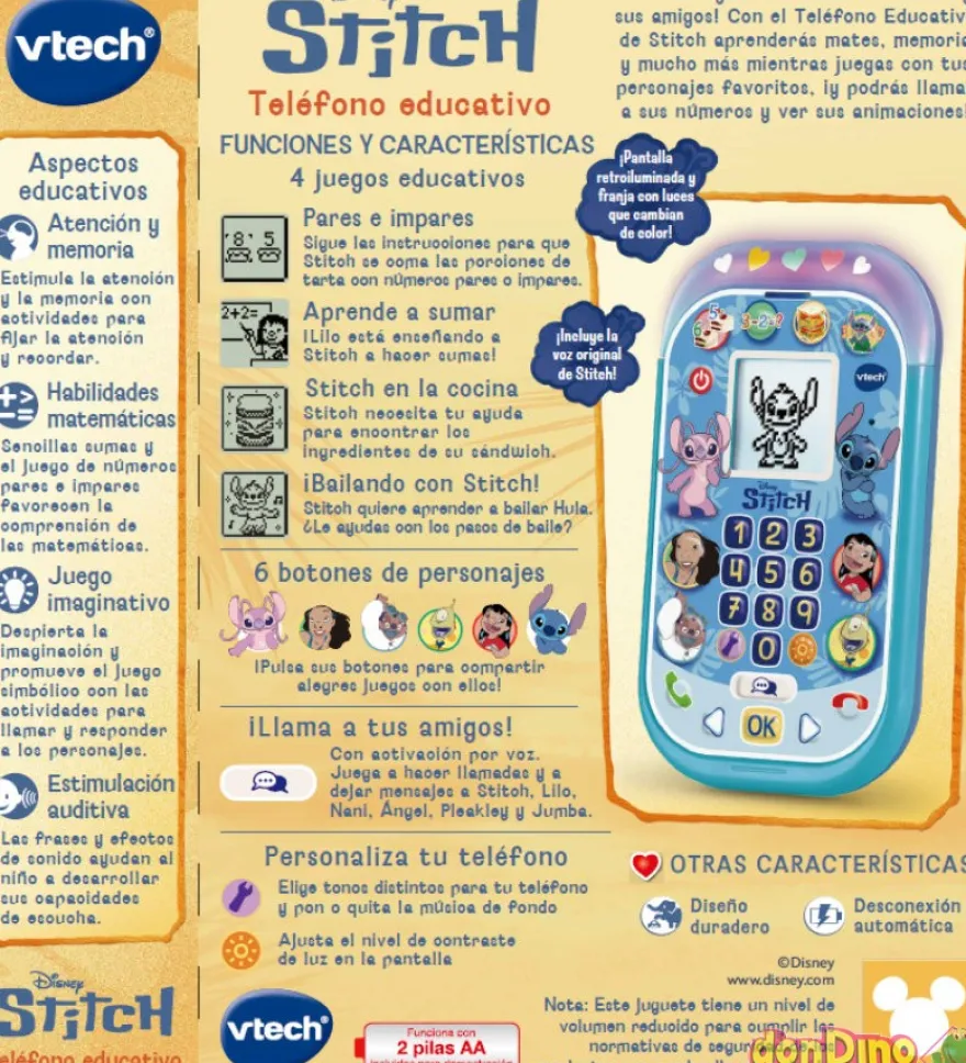 Telefono educativo stitch disney