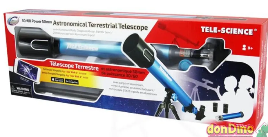 Telescopio Astronómico Terrestre 50 mm Potencia 30/60