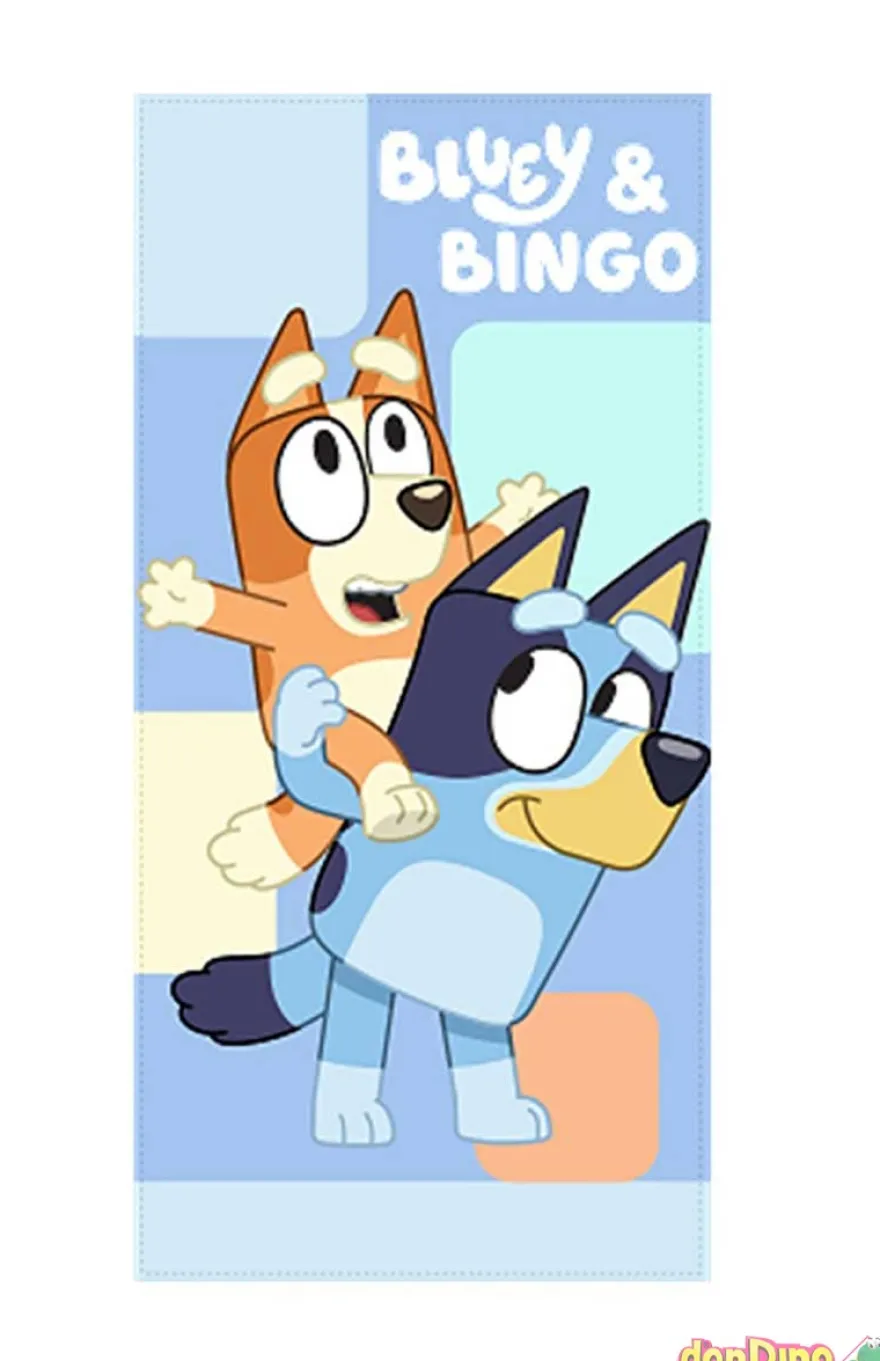 Toalla playa bluey y bingo 70x140cm 100% poliester