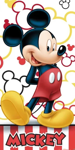 Toalla playa mickey 70x140 cm. 100% polyester