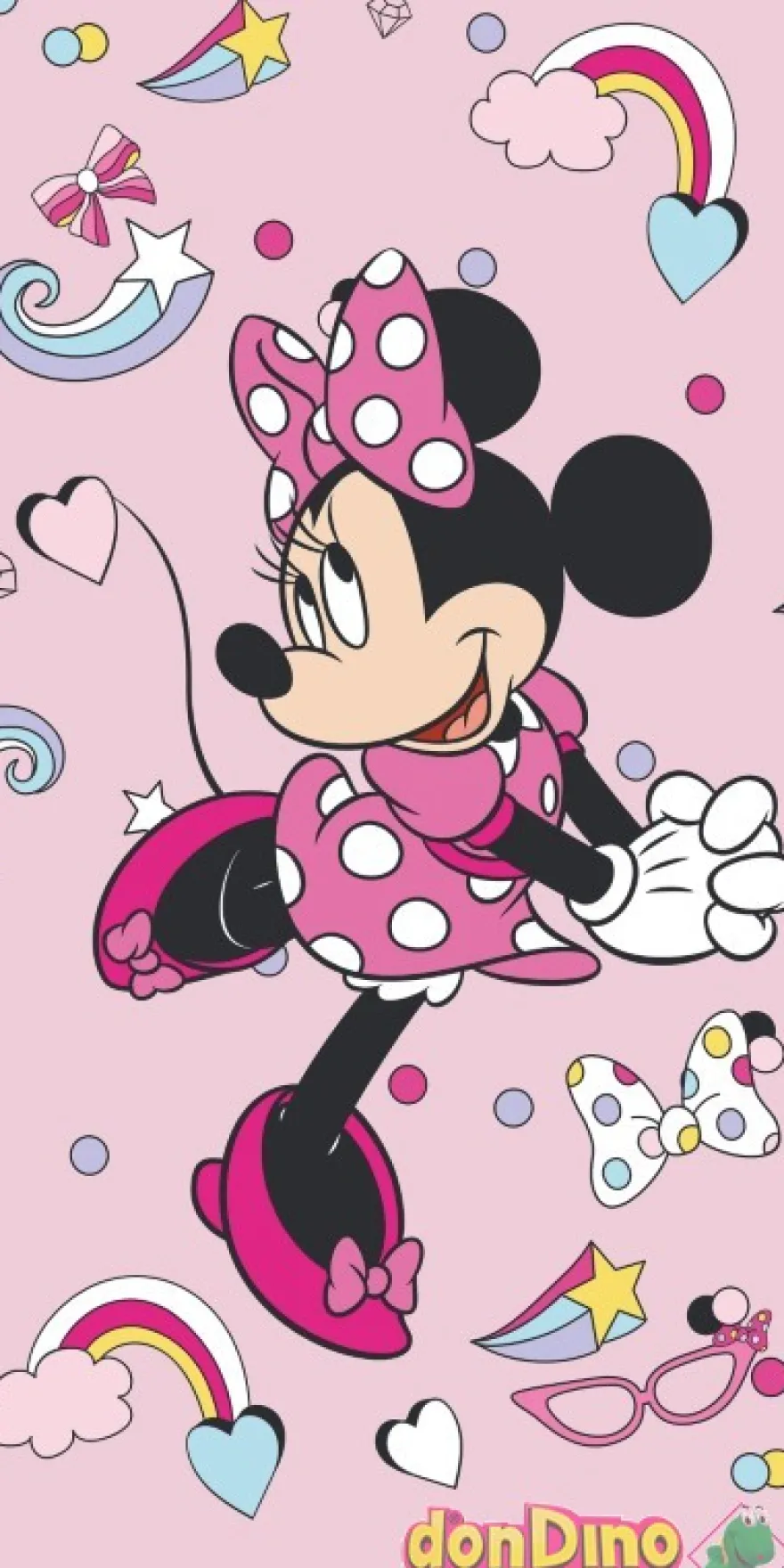 Toalla playa minnie mouse 70x140 cm 100% polyester