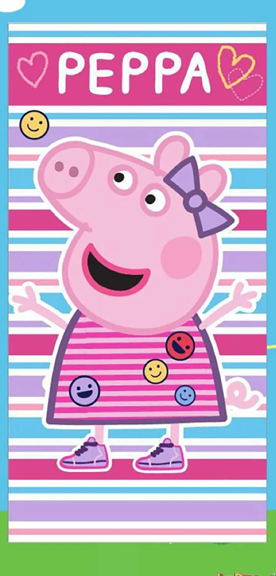 Toalla playa peppa pig 70x140 cm. 100% polyester