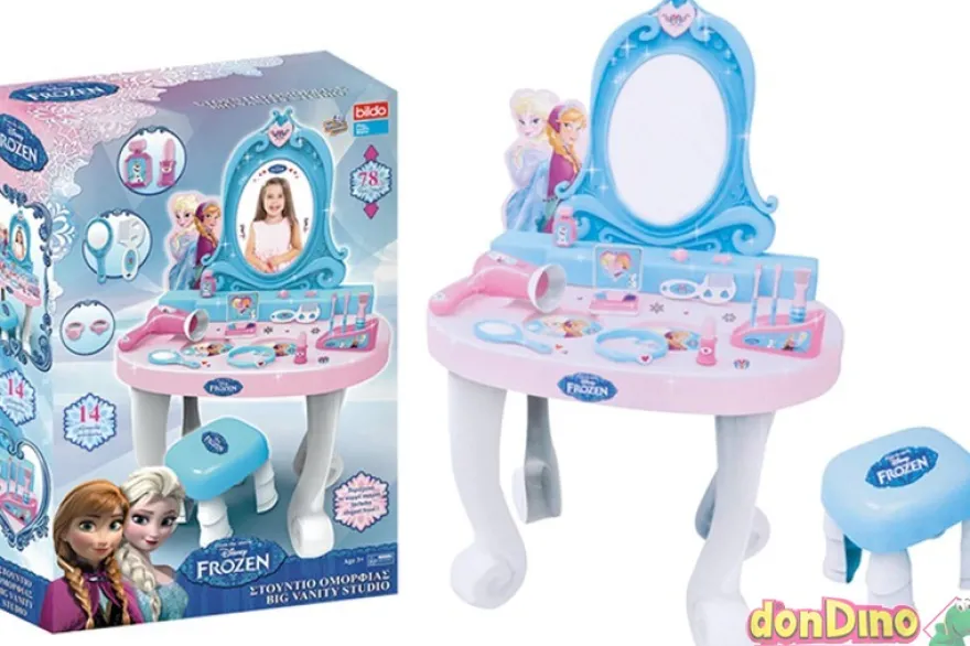 Tocador grande frozen 78 cm. 14 accesorios