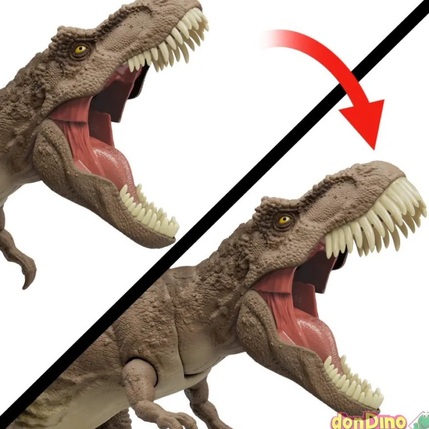 T-rex ataque bestial jurassic world sonido y movimiento
