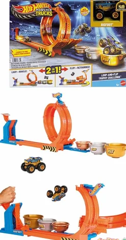 Trofeo challenge de loopings y giros hot wheels monster trucks - con bigfoot