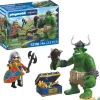 Troll con tesoro de caballero leon playmobil knights - 23 pzas.