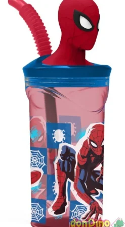 Vaso figurita 3d spider-man cañita